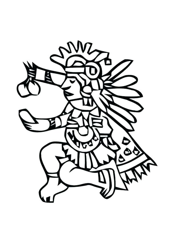 600x847 Aztec Coloring Pages