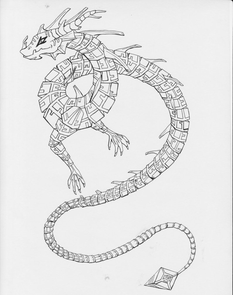 795x1006 Aztec Dragon By Silverdrako