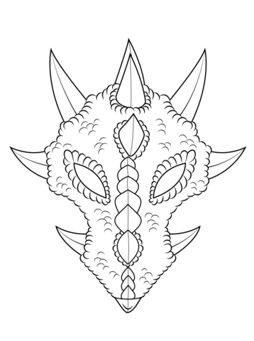 358x480 Dragon Mask Coloring Page Free Printable Coloring Pages