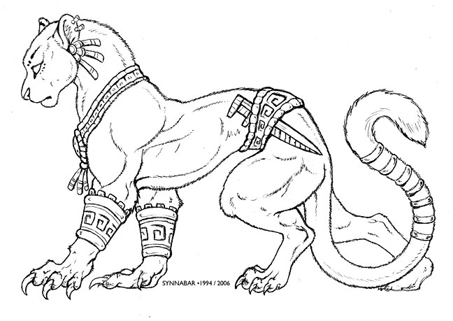 648x459 Aztec Cat By Synnabar