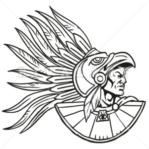 300x300 Aztec Warrior Clipart