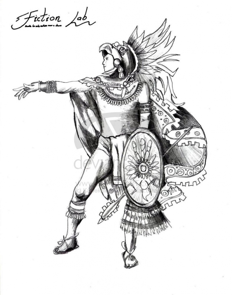 808x1024 Aztec Warrior Drawing Jaguar Warrior Tattoo Drawing Real Photo