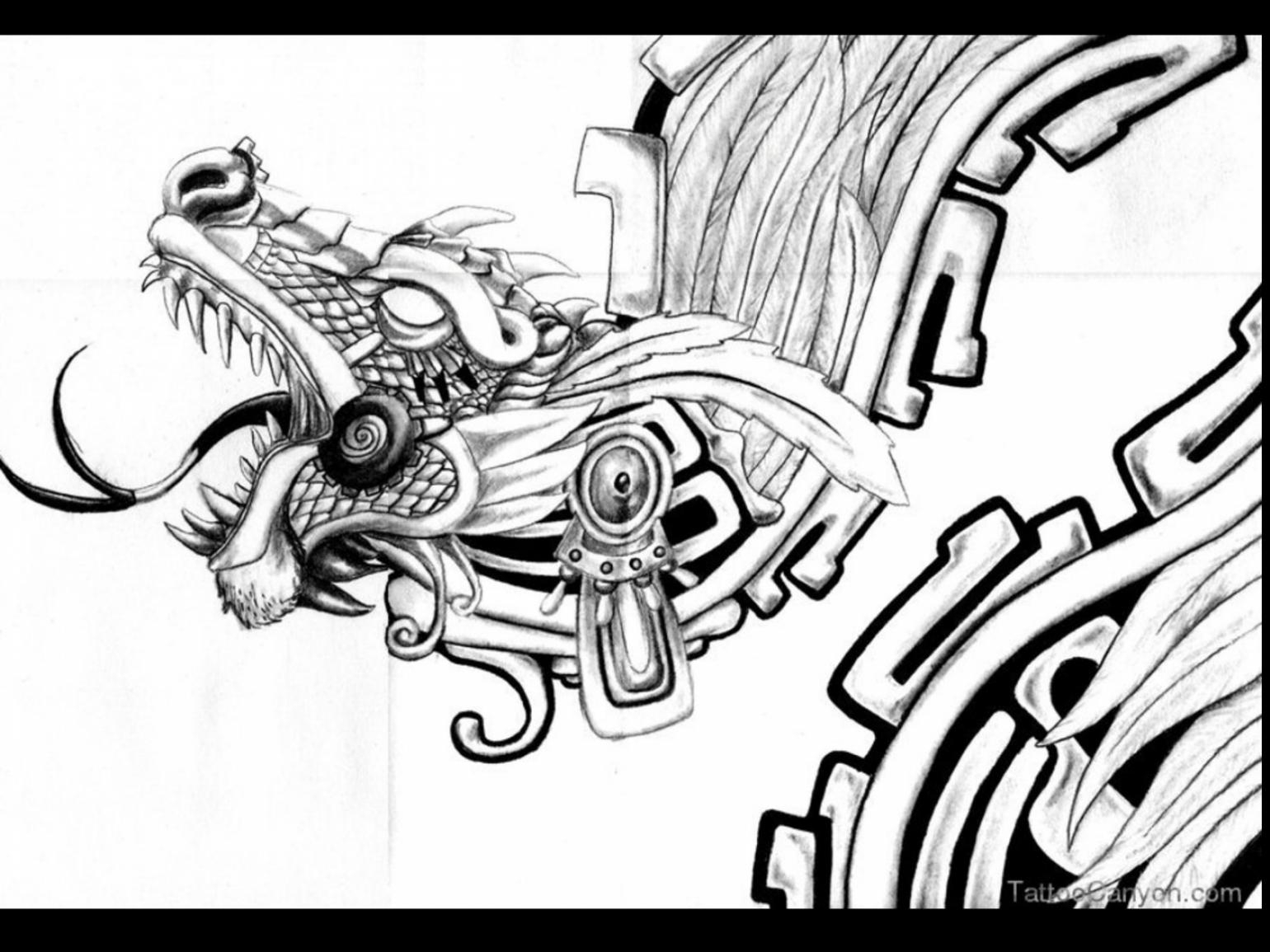 1540x1155 Aztec Drawings Art