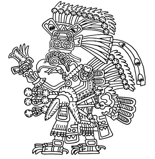 Aztec Eagle Drawing at GetDrawings | Free download