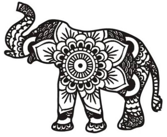 570x467 Aztec Elephant Sticker