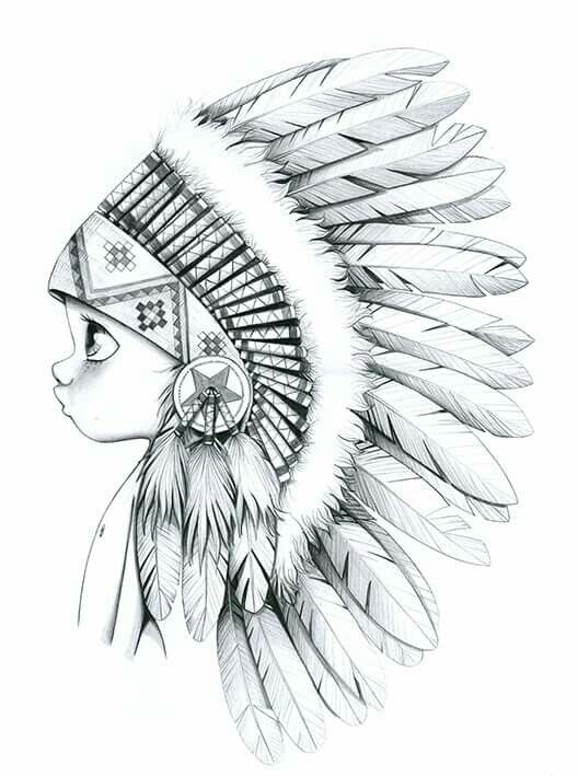 528x709 Big Chief Tattoo Idea's Drawings, Sketches And Tattoo
