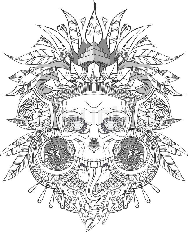 Aztec Headdress Drawing at GetDrawings | Free download