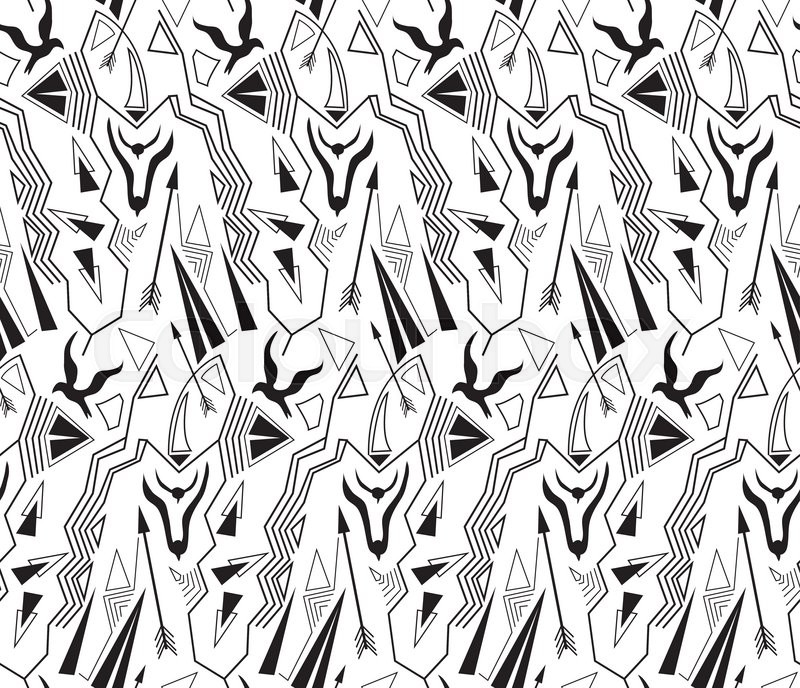 800x688 Vector Ethnic Seamless Pattern With American Indian Traditional