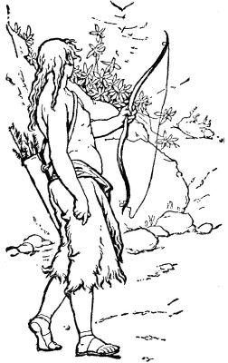 252x400 Female Warrior Bows Coloring Pages