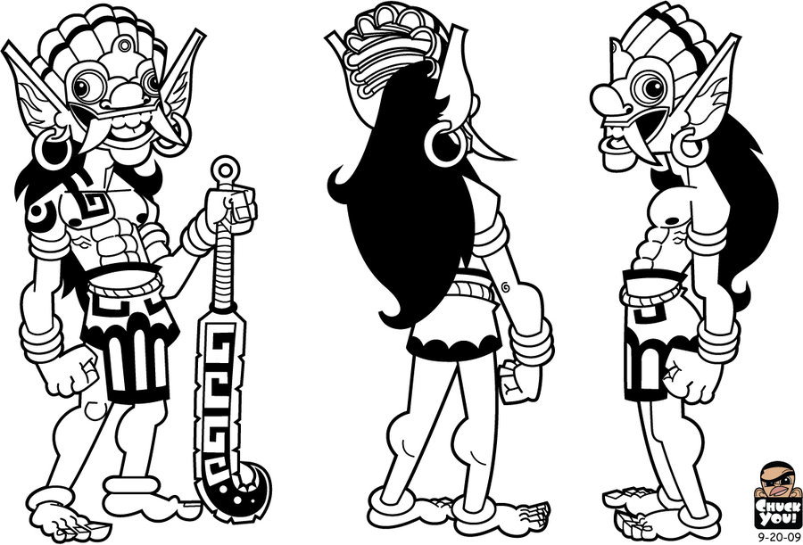 900x611 Aztec Warrior By Chuckdoodles