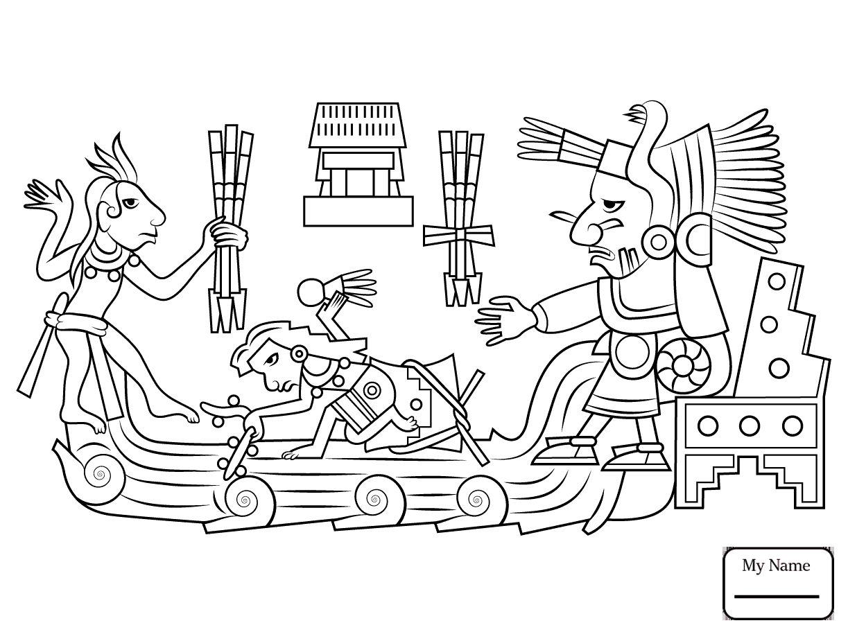 1223x912 Coloring Pages For Kids History Aztec Sun Stone