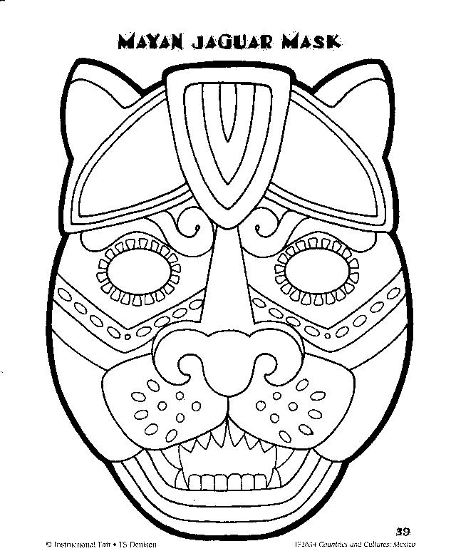 633x773 Best Photos Of Mexican Mayan Mask Coloring Page