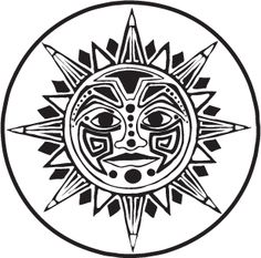 236x233 Aztec Sun Clipart