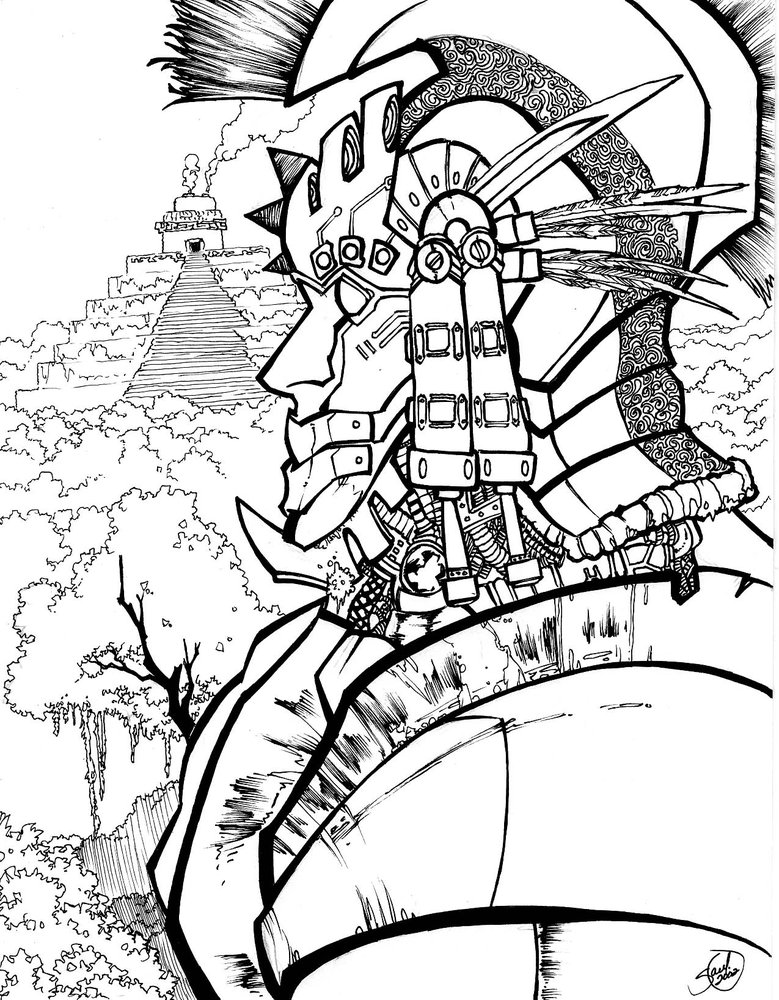 779x1000 Fantasy Art] Aztec Guardian By Vanrimann