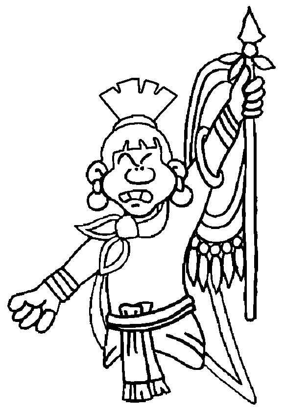 582x840 Aztec Empire Coloring Page 1