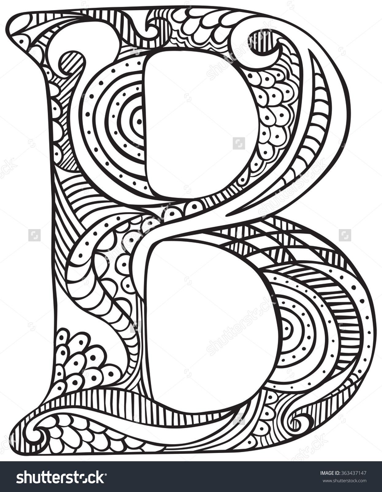 1245x1600 Letter B Coloring Page Free Draw To Color