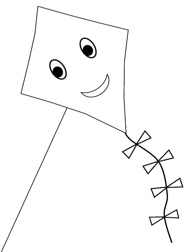 656x878 Bampw Kite Sketch To Colour 15 Cm This Clipart Drawing Has