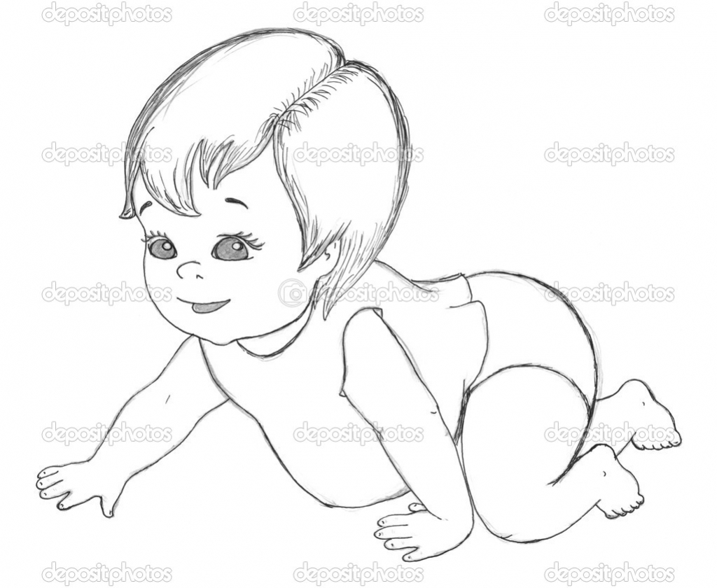 1024x840 Drawings Of A Baby Best Baby Drawing Ideas On How
