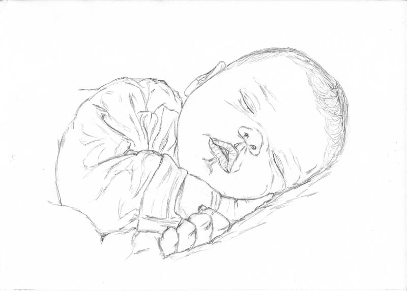 800x573 How To Make A Drawing Of A Baby Sleeping Let's Draw People