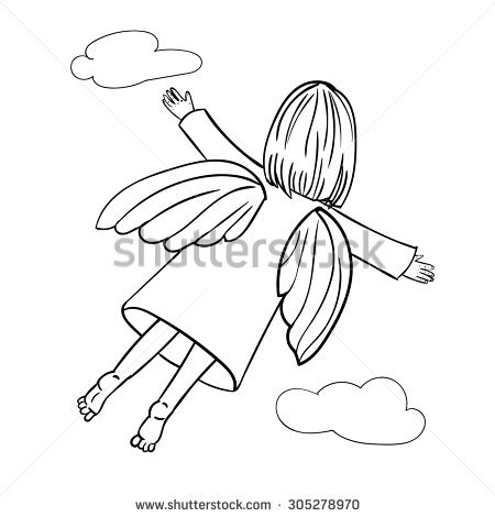 450x470 Drawn Cartoon Angel Baby