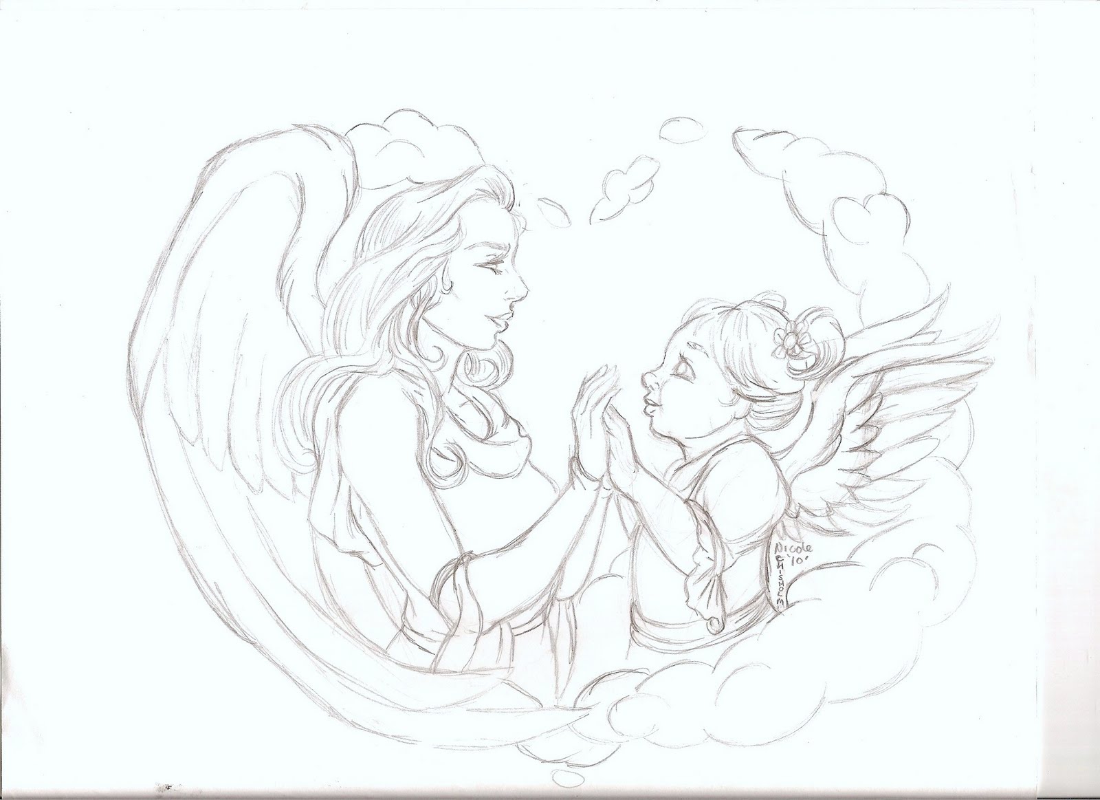 Baby Angels Drawing At Getdrawings Free Download