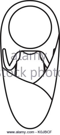 208x470 A Baby Wrapped In A Blanket Icon Set Stock Vector Art