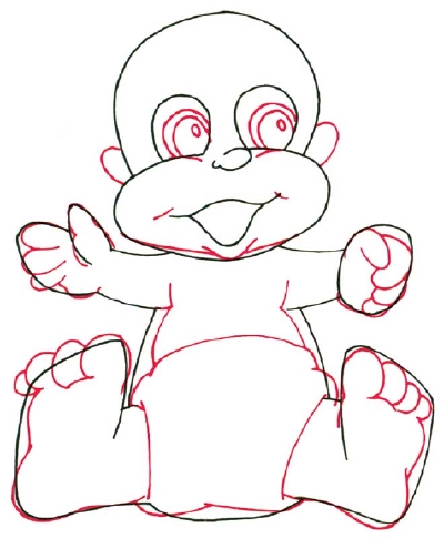 400x485 3. Define The Face, Body And Feet