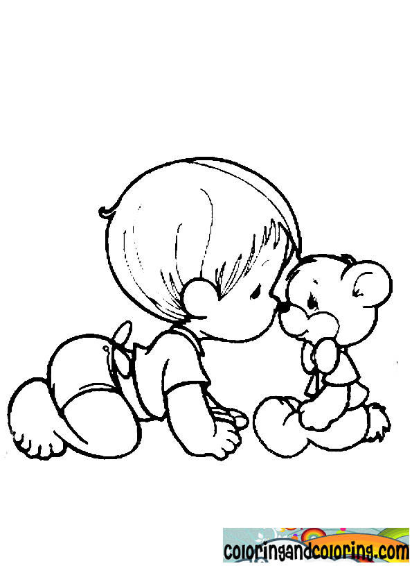 595x842 Precious Moments Baby Coloring Pages