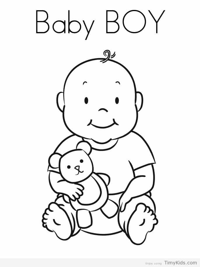 685x916 Baby Boy Coloring Page Timykids