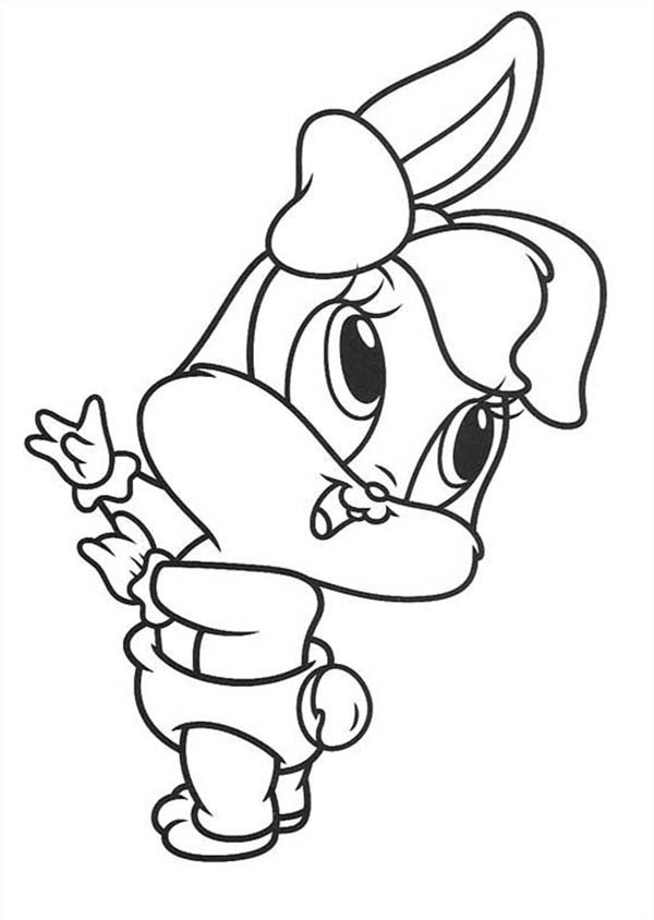 600x844 Sweet Baby Lola In Bunny Dancing Coloring Page