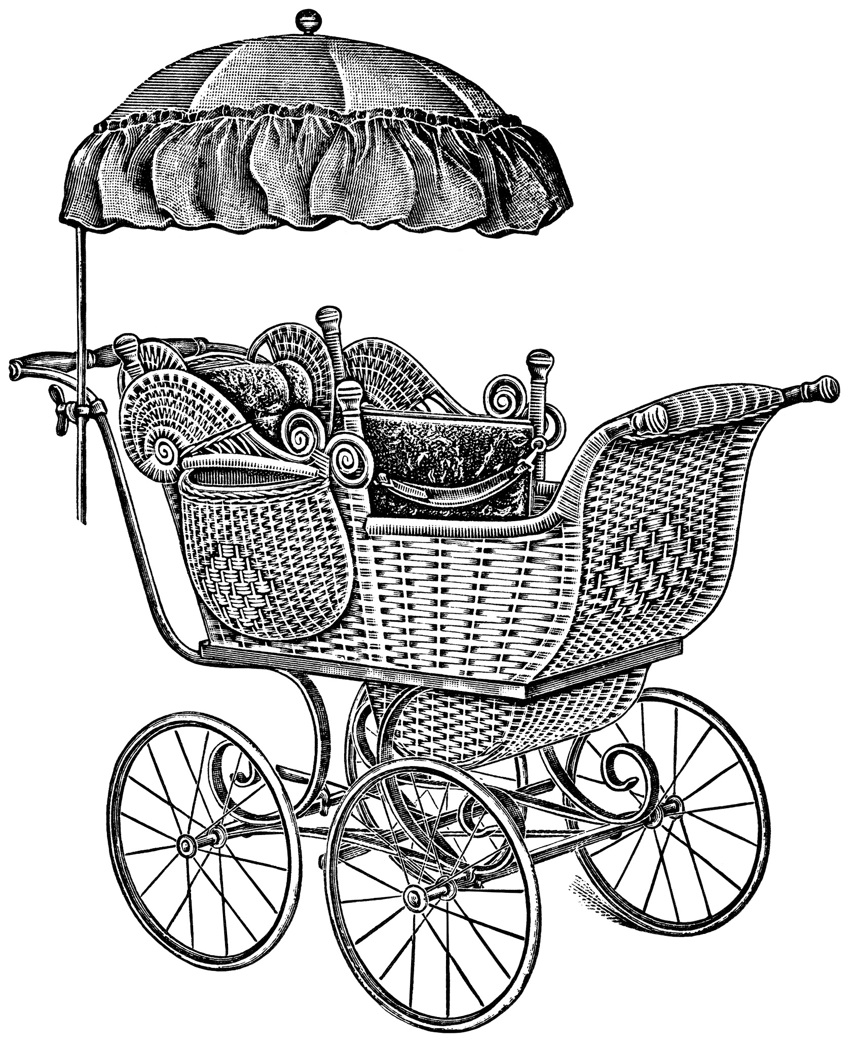 1683x2071 Baby Carriages ~ Free Vintage Clip Art Old Design Shop Blog