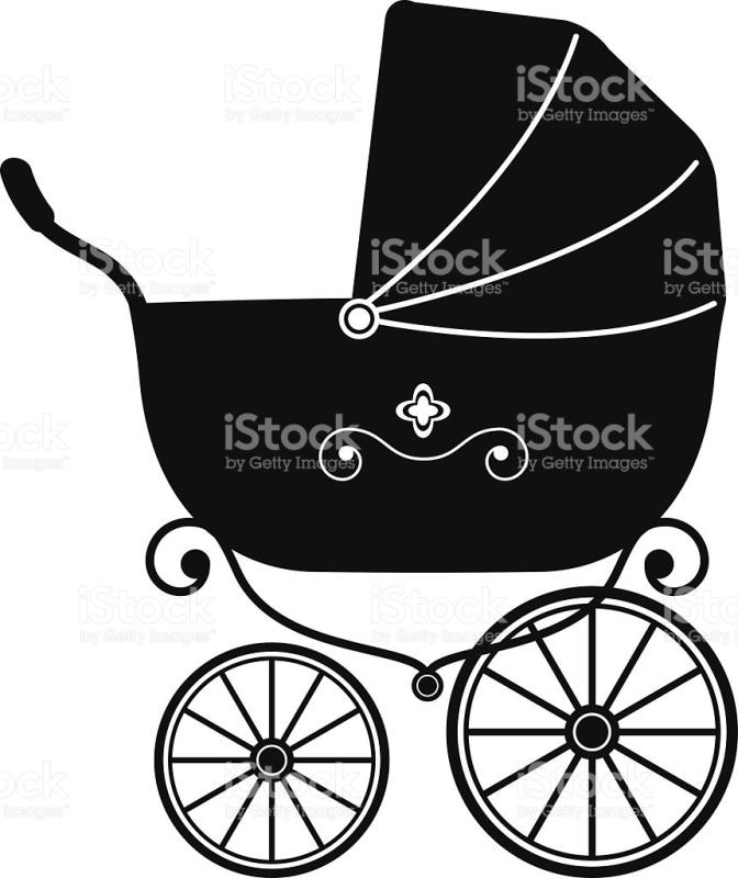 672x800 Baby In Stroller Clipart
