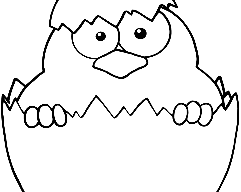 1005x800 Baby Chick Hatching Birds Chicken Coloring Pages For Toddler