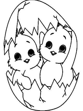 320x428 Baby Chicks Coloring Pages