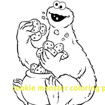 350x350 Cookie Monster Coloring Page With Cookie Monster Coloring Page