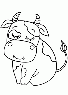 260x362 Baby Cow Animal Coloring Page For Kids, Animal Coloring Pages
