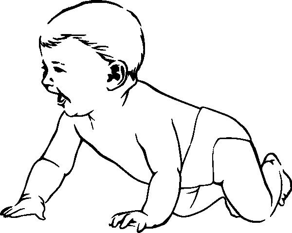 600x479 Baby Coloring Pages