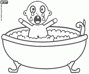 300x250 Baby Crying In Crib Coloring Page
