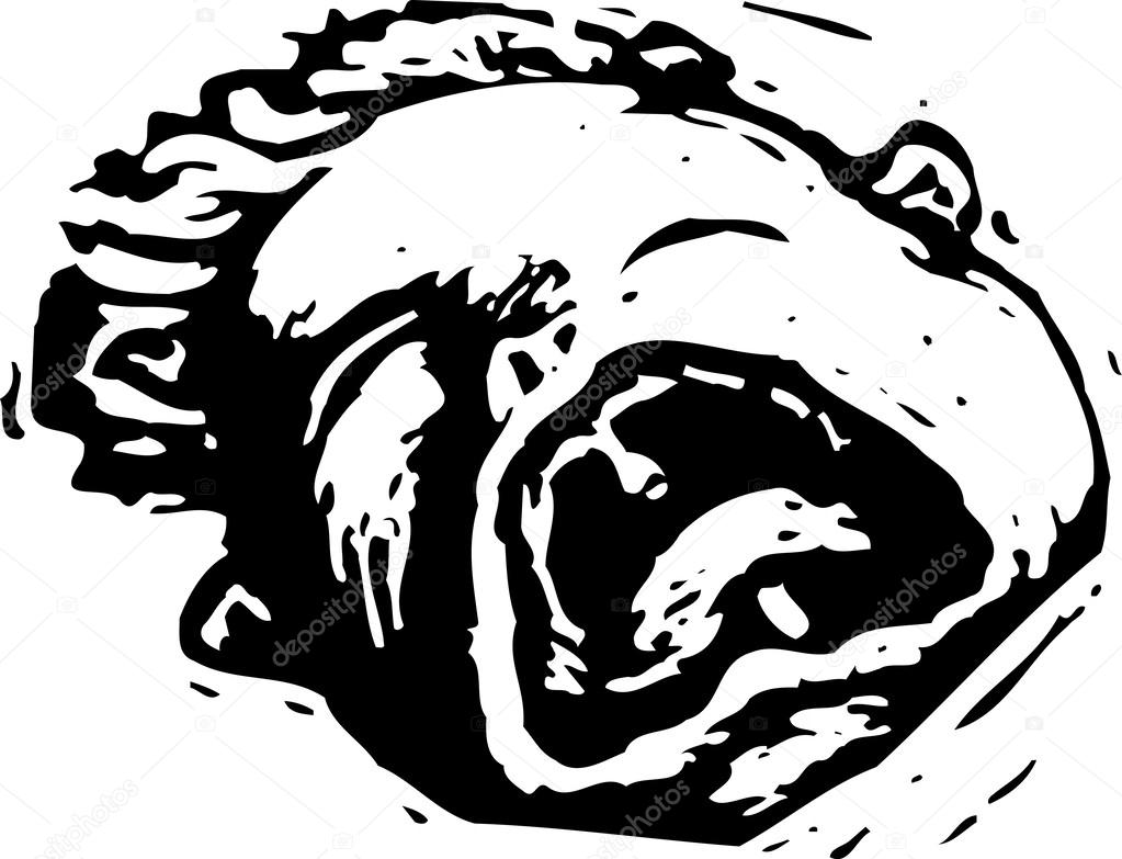 1023x783 Woodcut Illustration Of Baby Crying Stock Vector Ronjoe
