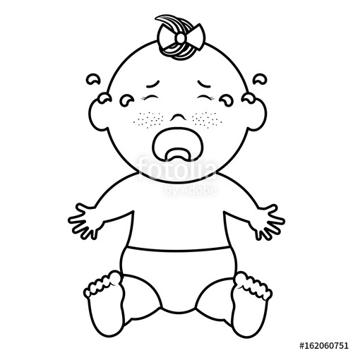 500x500 Baby Clothes Crying Icon Vector Illustration Design Draw Stock