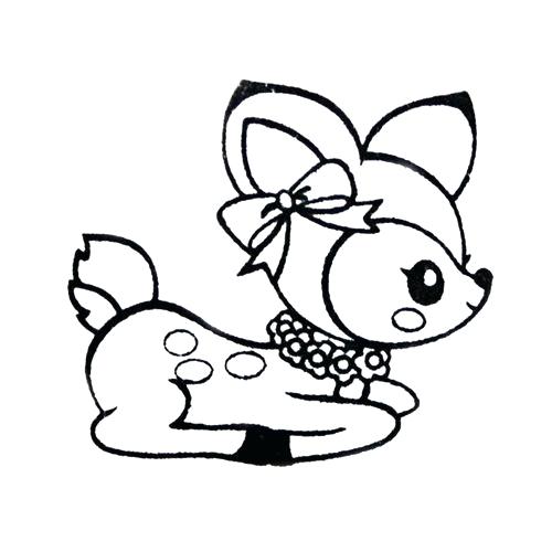 500x500 Baby Deer Coloring Pages