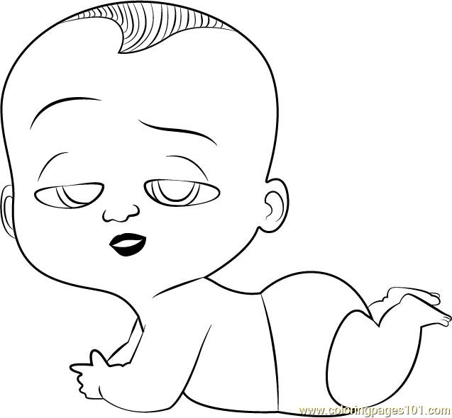 637x590 Baby In Diaper Coloring Page