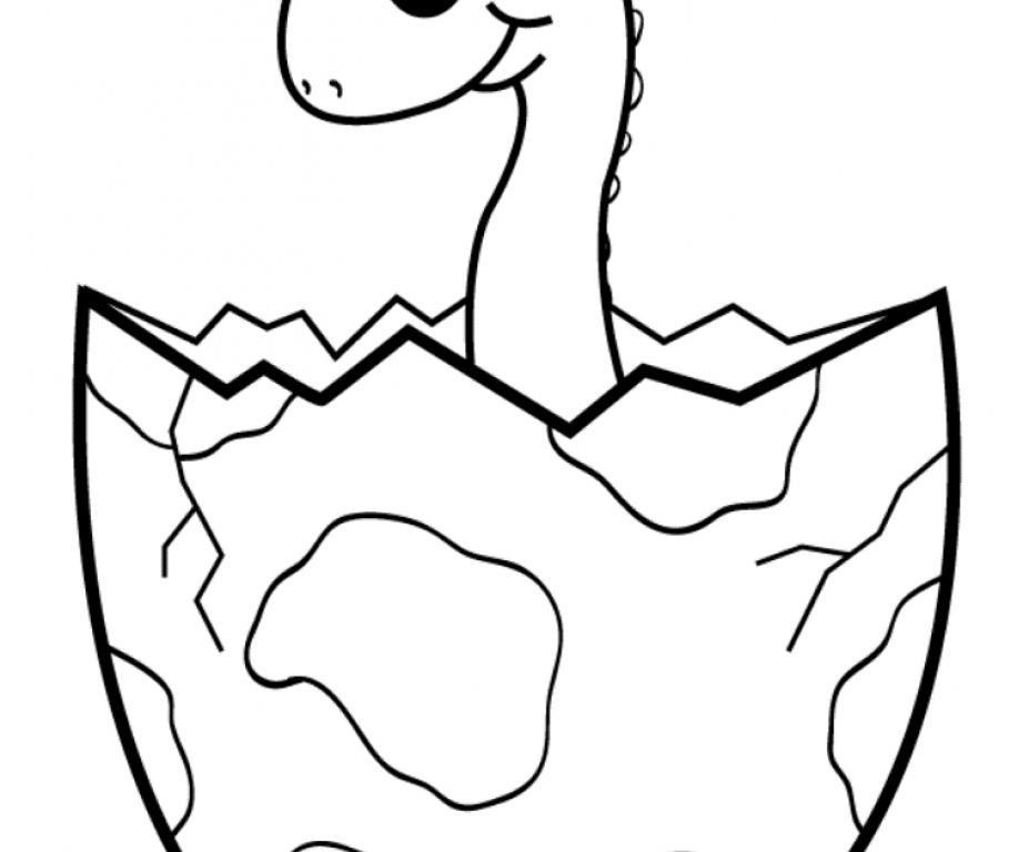 927x768 Baby Dinosaur Hatching From An Egg Coloring Pages Colouring