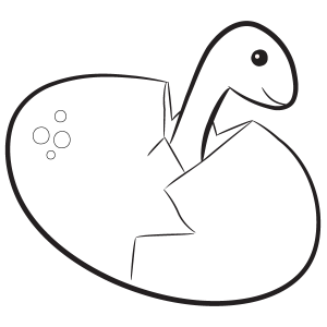 300x300 Baby Dino Coloring Page