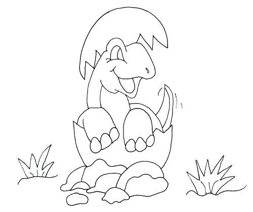 500x420 Perfect Baby Dinosaur Coloring Page Online Pages For Kids