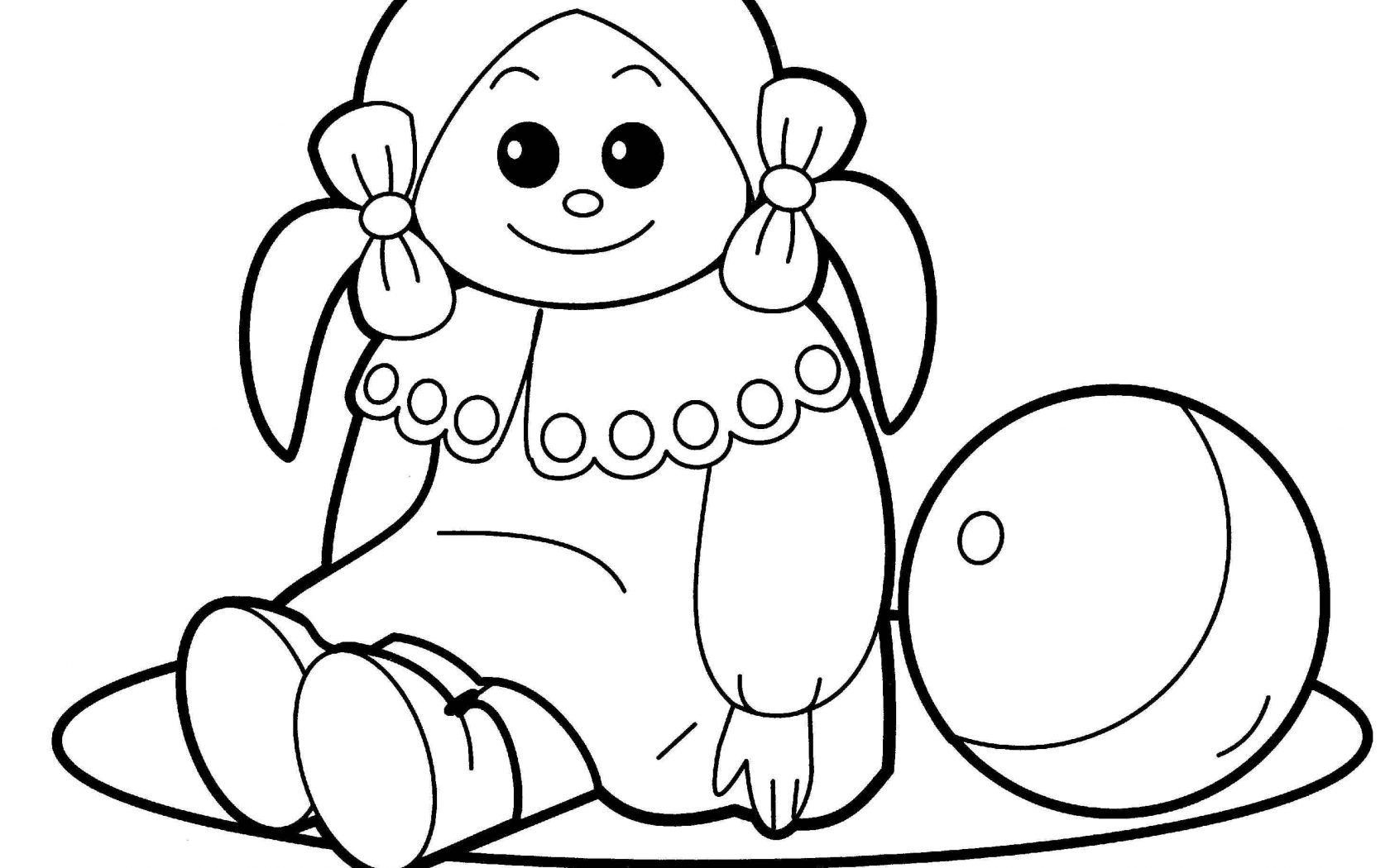 1680x1050 Doll Coloring Pages