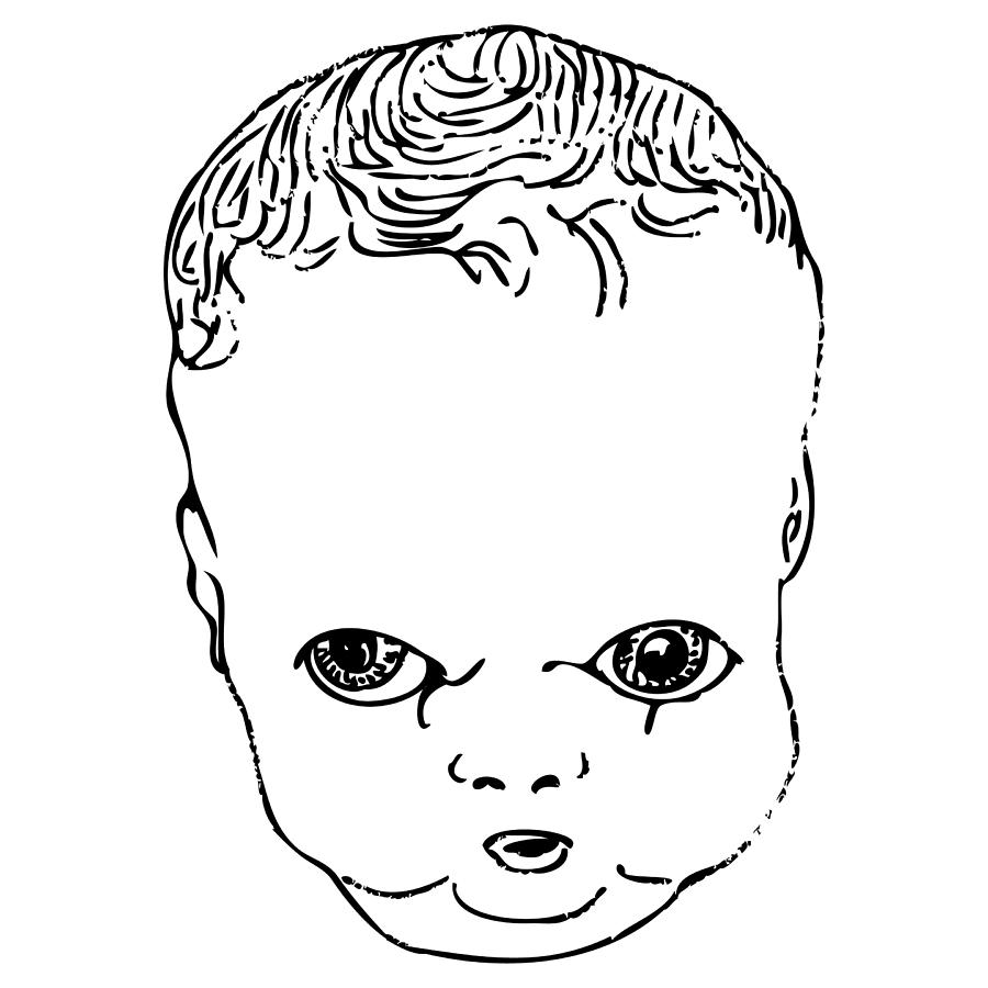 900x900 Strange Doll Baby Drawing By Karl Addison