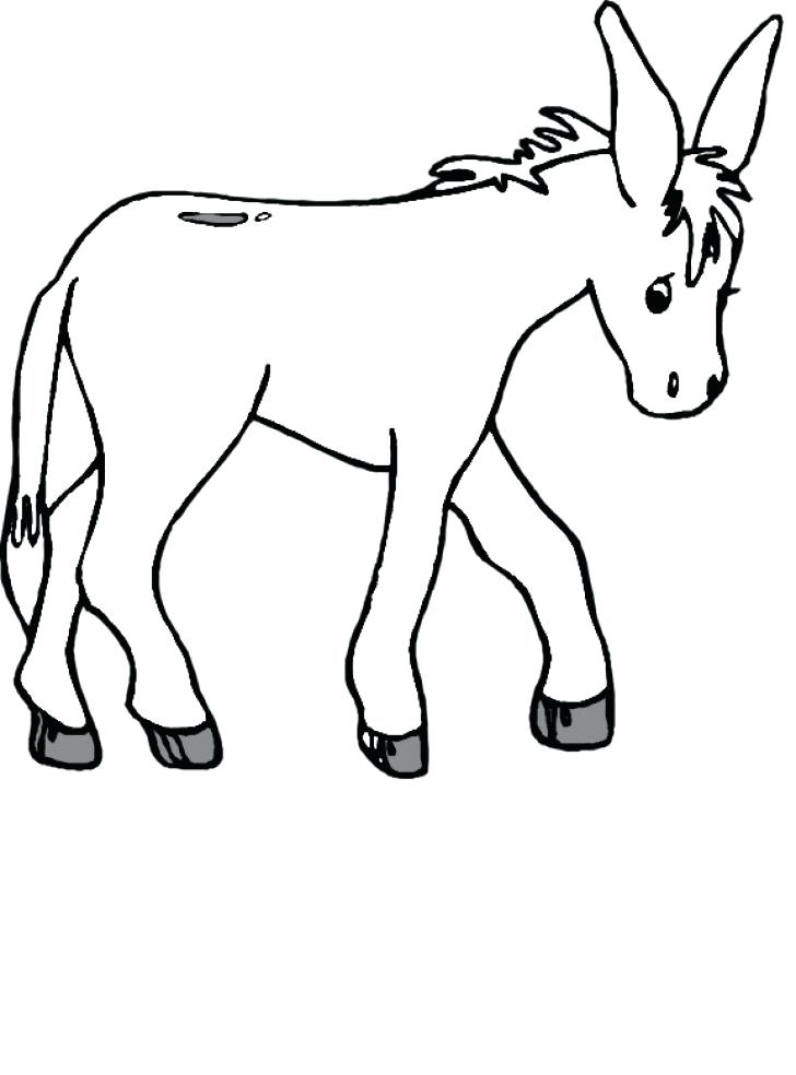 728x984 Printable Donkey Coloring Pages For Kids Animal Cl And Crafts