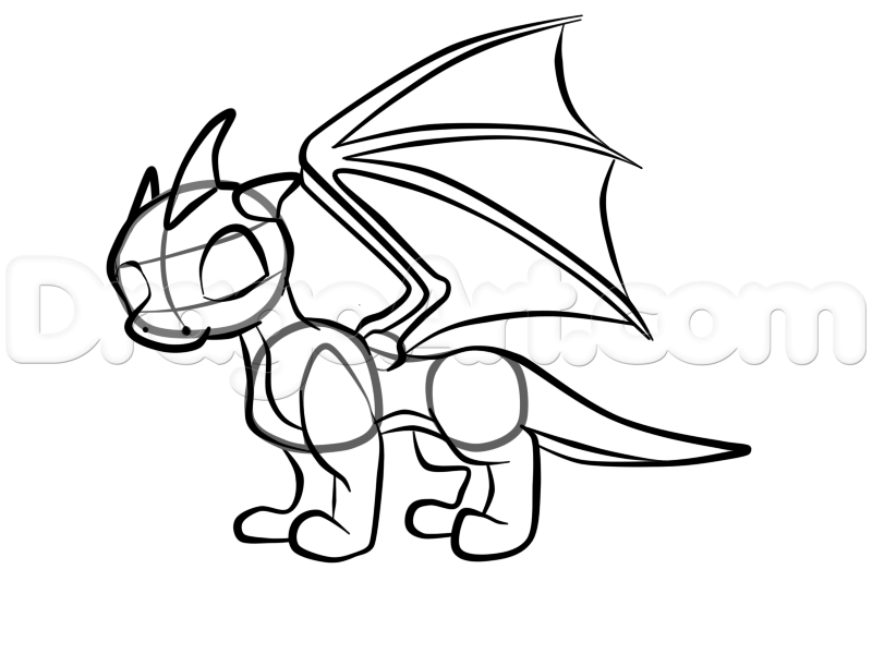 800x600 How To Draw A Baby Dragon, Step By Step, Dragons, Draw A Dragon