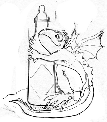 377x428 Get Your Sketch Blog Tabasco Baby Dragon Creation Demo
